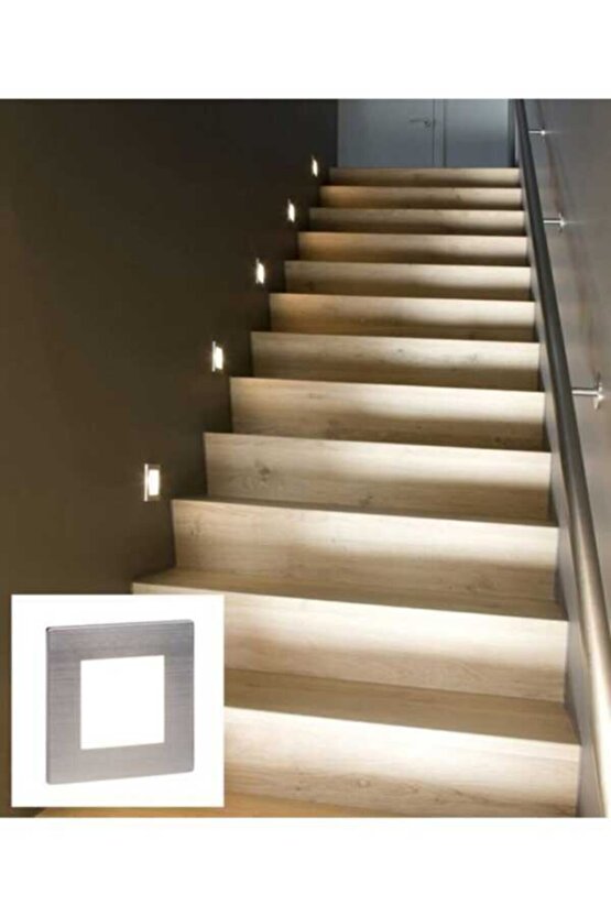 (SENSÖRSÜZ)Kare 3 Watt Ledli Günışığı Koridor Ve Adım Aydınlatma YERLİ (220V Elektrik ile çalışır)
