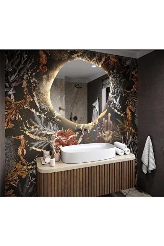 60 Cm Gün Işığı Ledli Asimetrik Banyo Aynası Makyaj Aynası