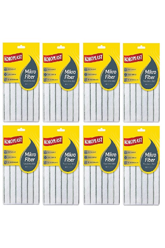 Mikrofiber Kurulama Bezi 30 x 30 Cm x 8 Adet