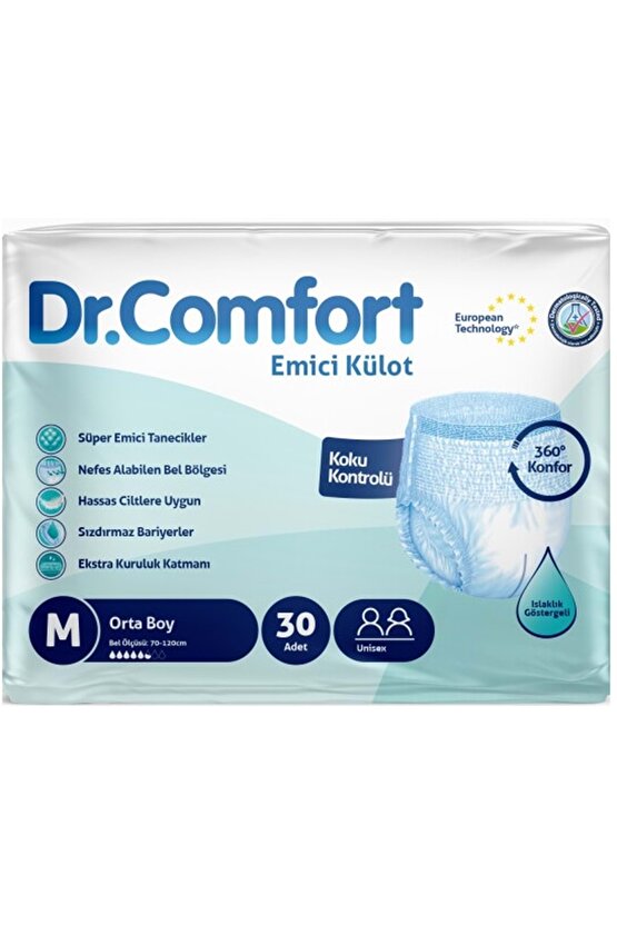Dr.Comfort Hasta Bezi Yetişkin Emici Külot M-Orta 90 Adet (3Pk*30)