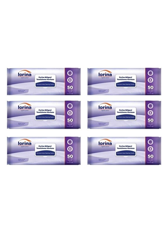 Perine Bölgesi Temizleme Havlusu 50li x 6 Paket