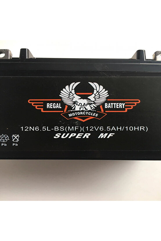 Akü 12n6,5l-bs(mf) 12v 6,5 Ah Motosiklet