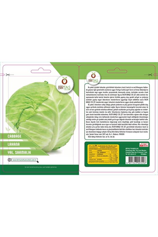 Birtaş Sarmalık Beyaz Lahana Tohumu