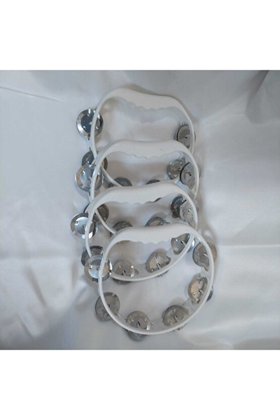 Beyaz Tef Plastik Def Zilli Tef Kına Düğün Nikah Söz Nişan Isteme Tefleri 30 Adet