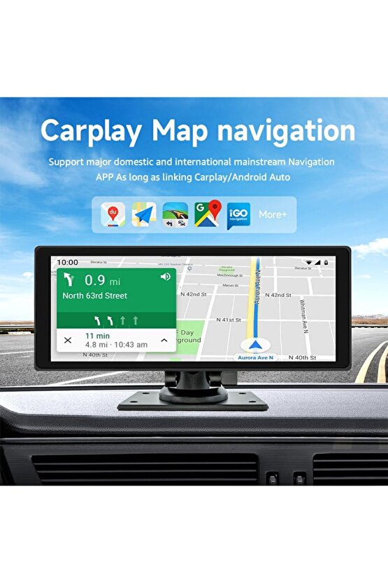 10.26 İNÇ CAR PLAY İOS ANDROİD UYUMLU 4K ULTRA HD ÖN ARKA ARAÇ KAMERASI BÜYÜK EKRAN WİFİ BLUETOOTH