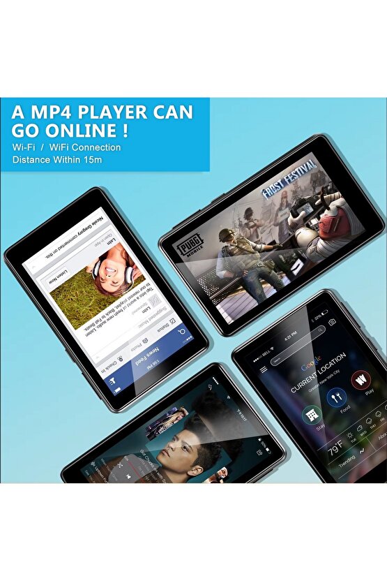 WİFİ MP3-MP4 PLAYER 4 İNÇ EKRANLI 16GB ANDROİD MÜZİK ÇALAR