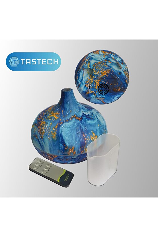 Aroma Terapi Oda Hava Nemlendirici 550ml Ultrasonik Buhar Makinesi Ahşap Görünüm 7 Renk Led Işıklı