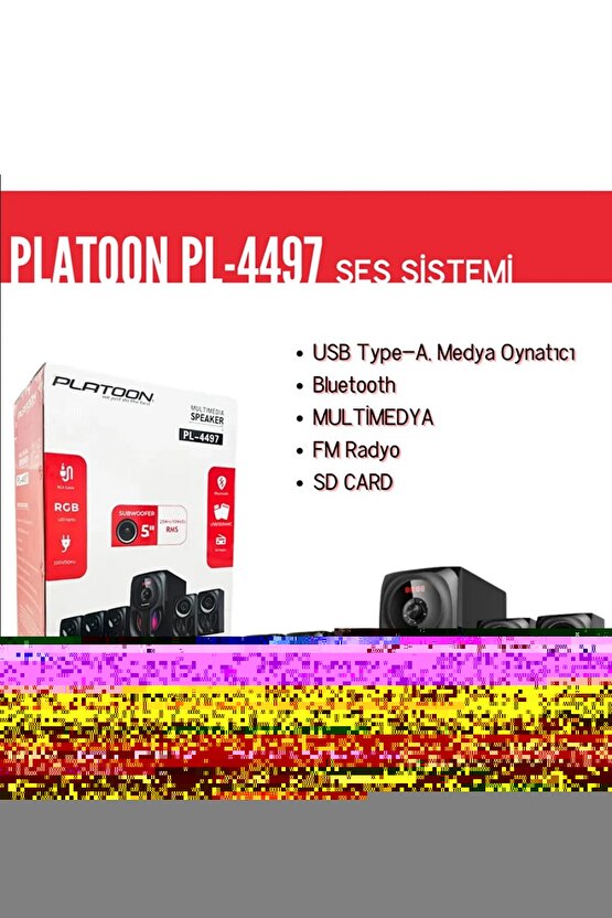 5+1 SES SİSTEMİ BLUETOOTH SD KART USB GİRİŞLİ 5.1 KANAL SPEAKER HOPARLÖR