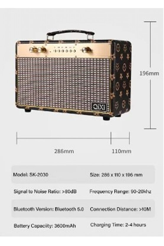 BLUETOOTH HOPARLÖR 25W KABLOSUZ KARAOKE MİKROFONLU ŞARJLI KABLOSUZ SPEAKER