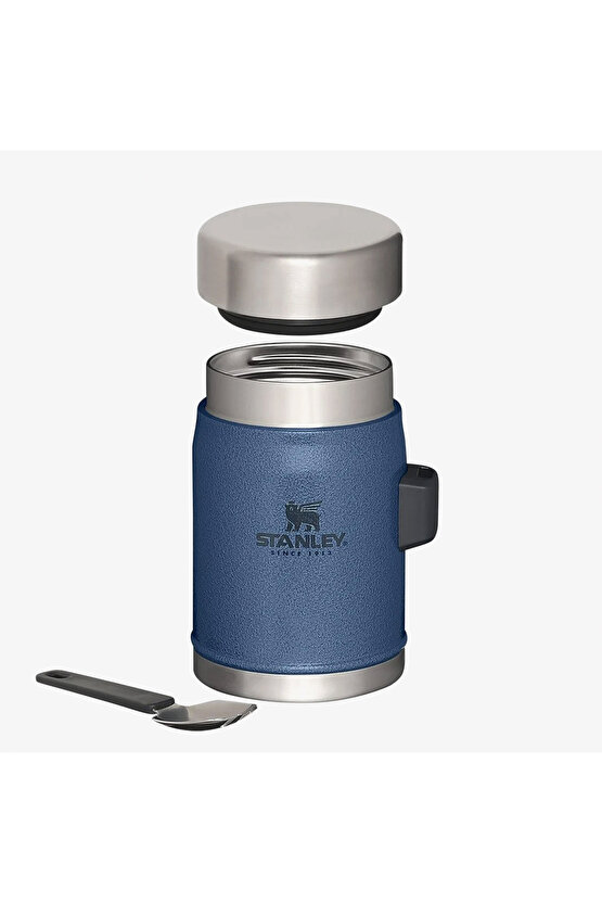 Kaşıklı 400 ml Unisex Mavi Yemek Termosu