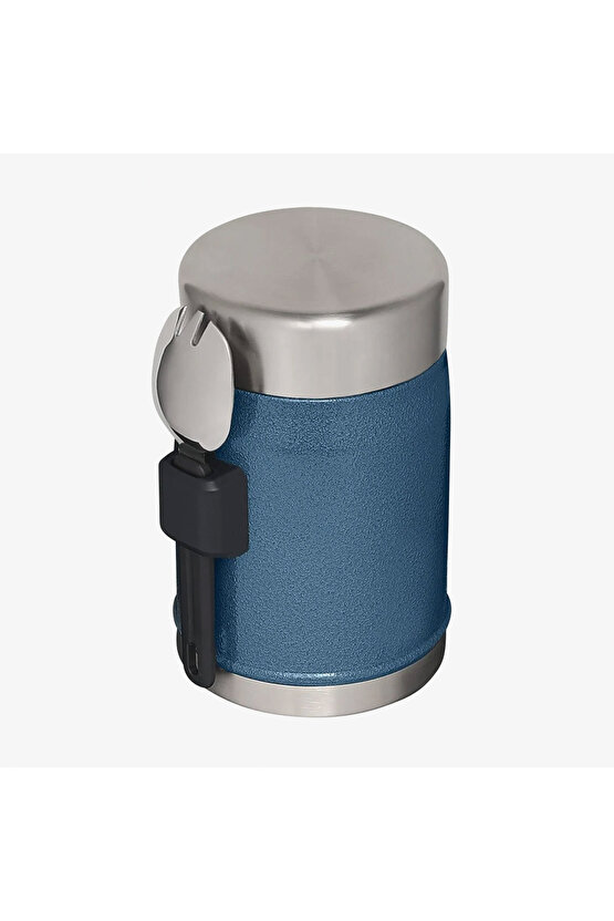 Kaşıklı 400 ml Unisex Mavi Yemek Termosu