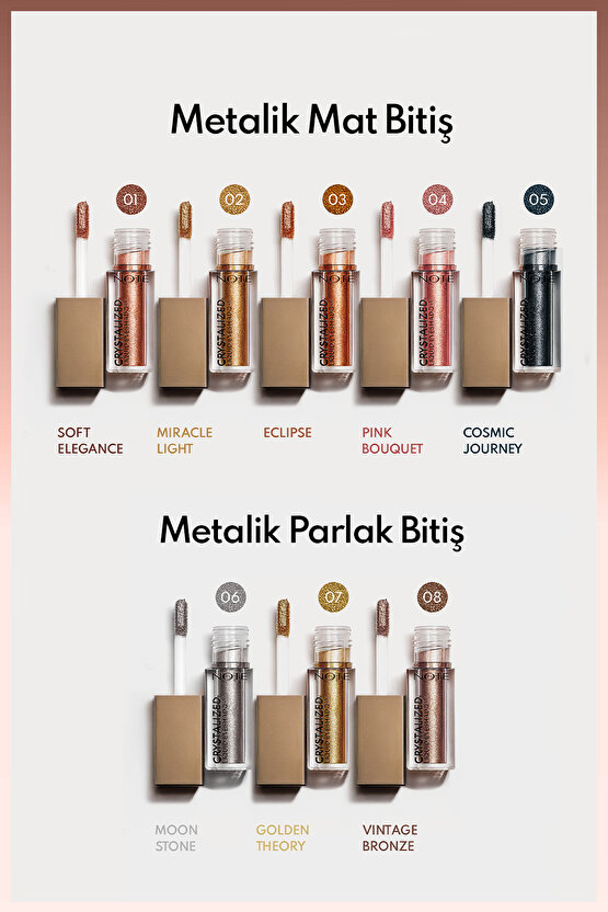 Crystalized Liquid Eyeshadow Likit Metalik Göz Farı - 02 Miracle Light