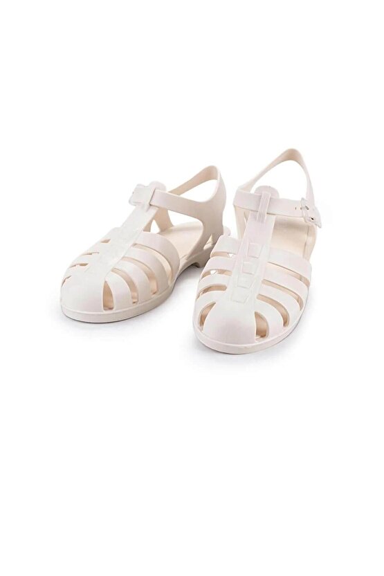 S10259 Biarritz Mate Sandalet Mat Fildişi