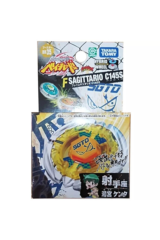 Takara Tomy Beyblade Metal Fusion HBW Flame Sagittario C145S BB-35 bb35 Hybrid Wheel System TOPAÇ