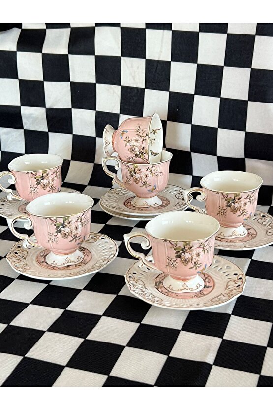 FLOWER 6LI FİNCAN TAKIMI