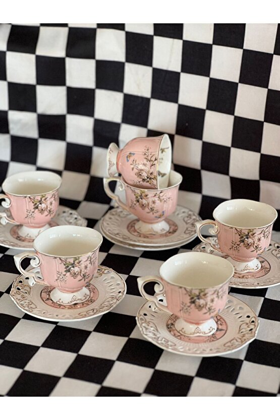 FLOWER 6LI FİNCAN TAKIMI