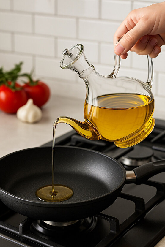 750 ml Cam Yağdanlık – Şık ve Dayanıklı Tasarım