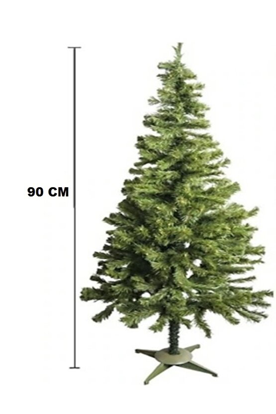 Yılbaşı Ağacı 90 cm Sık Dallı Plastik Ayaklı