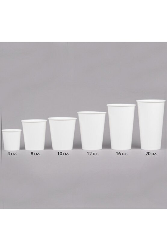 12 Oz Karton Bardak + Kapak Set 10 Adet