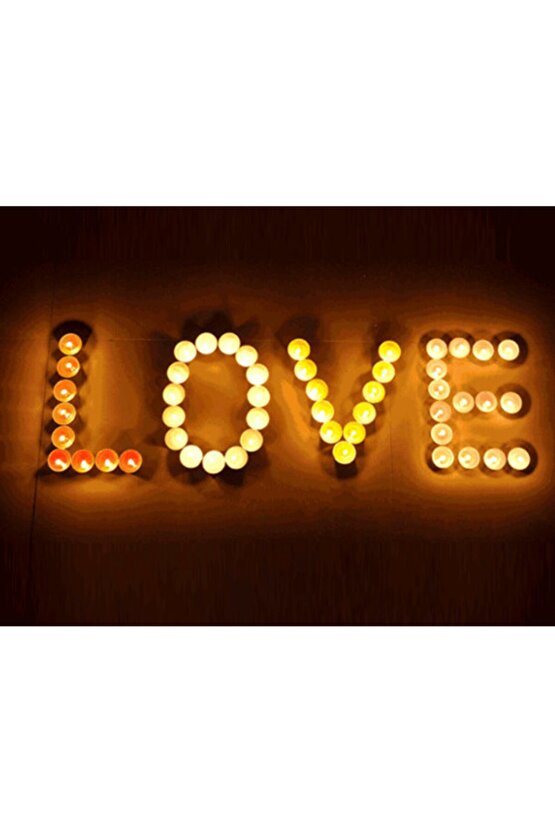 Beyaz 50li Tealight Mum