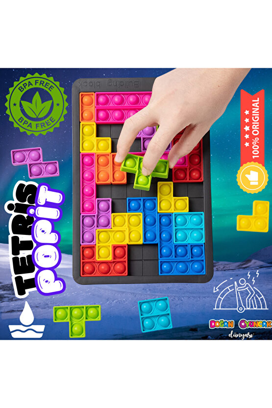 Tetris Popit - Puzzle Popit - Slicon Puzzle Building BlocksPopit - Popit Oyuncak - Stres Oyuncak - S