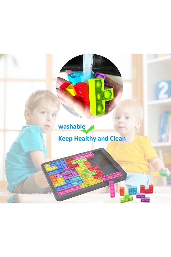 Tetris Popit - Puzzle Popit - Slicon Puzzle Building BlocksPopit - Popit Oyuncak - Stres Oyuncak - S