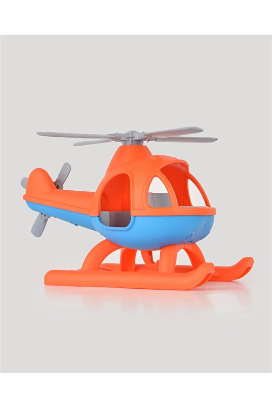 Lüx Turuncu Büyük Helikopter - Plastik Helikopter - Kırılmaz Oyuncak - Kırılmaz Helikopter - Helikop
