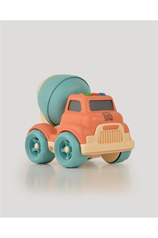 Lüx Somon Sesli Ve Işıklı Minik Mikser - Plastik Mikser - Kırılmaz Oyuncak - Kırılmaz Çimento Mikser