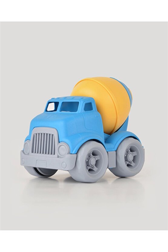 Lüx Mavi Minik Mikser - Plastik Mikser - Kırılmaz Oyuncak - Kırılmaz Çimenyo Kamyon - Çimento Arabas