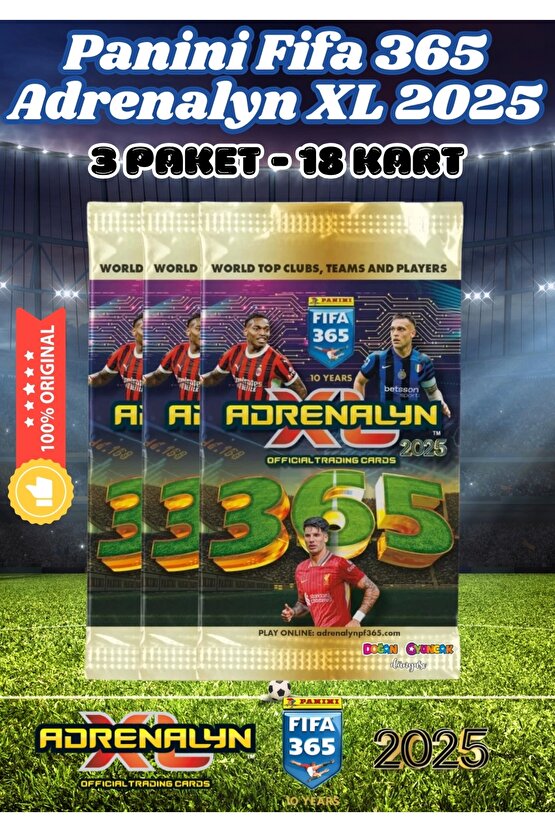 Panini FIFA 365 Adrenalyn XL 2025 Oyuncu Kartı - Futbolcu Kartları - Trading Oyuncu Kartı - 3 Paket