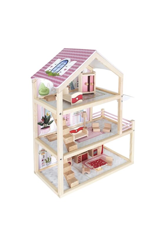 Muhteşem Ahşap Oyun Evi - Ahşap Tatil Evi - Merdivenli Oyun Evi - Ahşap Ev - Ahşap Oyun Evi