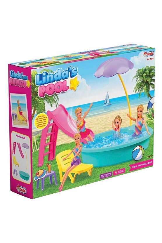 Lindanın Havuzu - Havuz Partisi Oyuncak - Havuz Partisi Seti - Barbie Havuz Seti