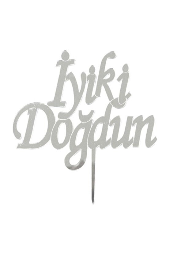 Iyi Ki Doğdun Yazılı Aynalı Gümüş Pleksi