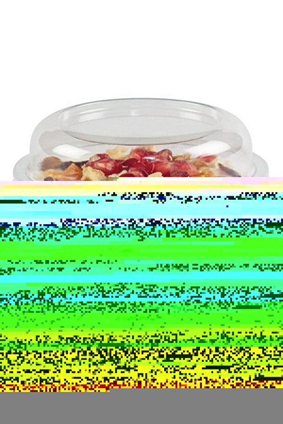 Plastik Kristal Tatlı Kabı Ayaklı 180cc - Kapaklı 25 Adet Kullan At