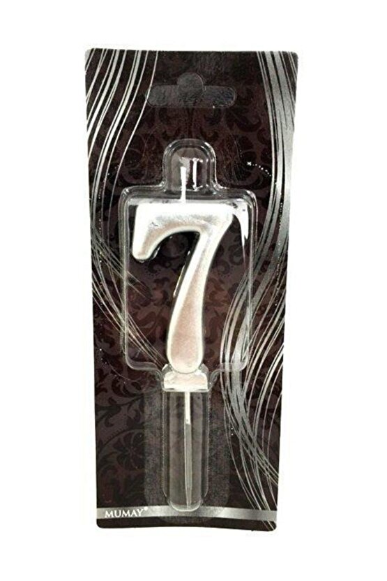 7 Yaş Gümüş Rakam Mum M170