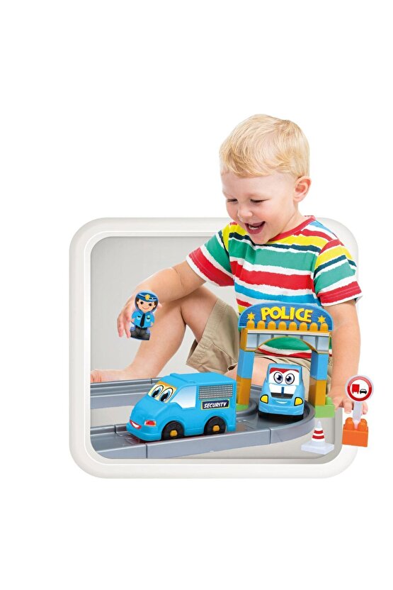 Polis Yol Seti 45 Parça - Lego Oyuncaklar - Araç Oyuncakları - Blok Setleri - Yarış Seti