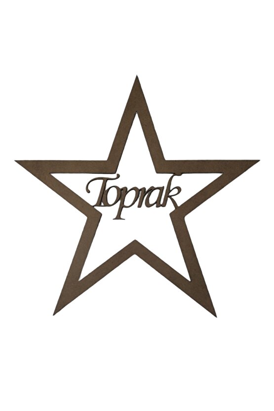 Yıldız Figürlü 3 Mm Ham Mdf Isimli Kasnak 30 Cm