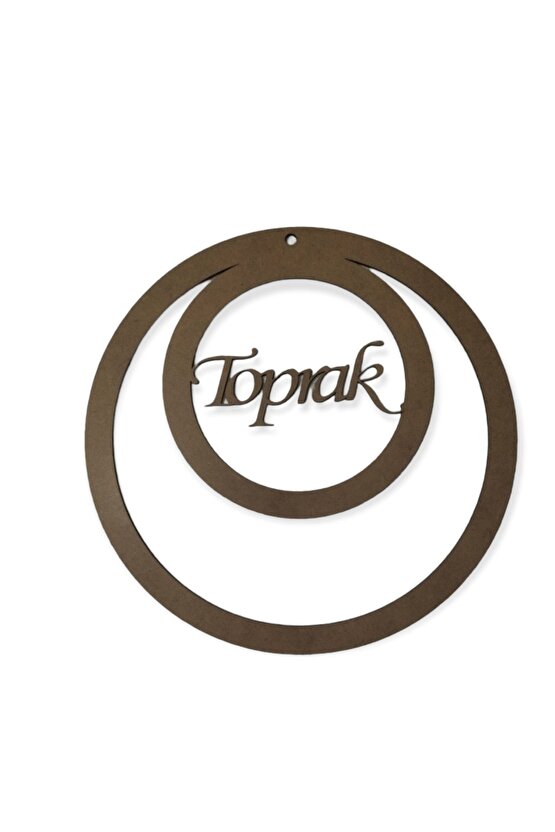 Iç Içe Yuvarlak 3 Mm Ham Mdf Isimli Isim Üstte Kasnak 35 Cm