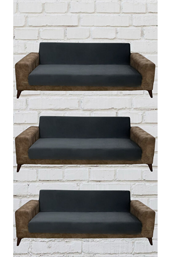 3+3+3 İtalyan Süet Kolsuz Koltuk Örtüsü ( RENK)