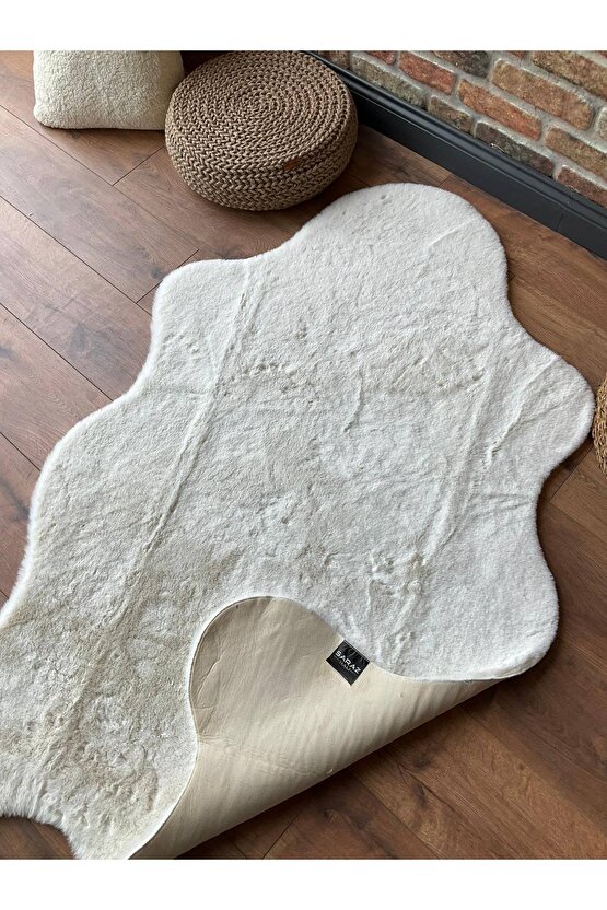 Tavşan Tüyü Post Peluş Ultra Yumuşak Post Puffy Krem