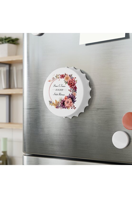 50 Adet Kapak Açacak Magnet Buzdolabı Süsü, Söz, Nişan, Kına, Nikah, Düğün Hatırası Promosyon 9