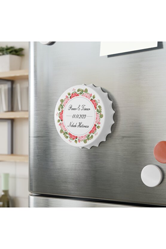 50 Adet Kapak Açacak Magnet Buzdolabı Süsü, Söz, Nişan, Kına, Nikah, Düğün Hatırası Promosyon 7