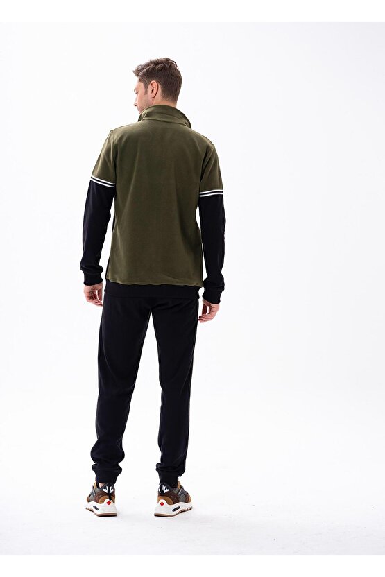 Erkek Siyah Fermuarlı Polar Takımı 15177