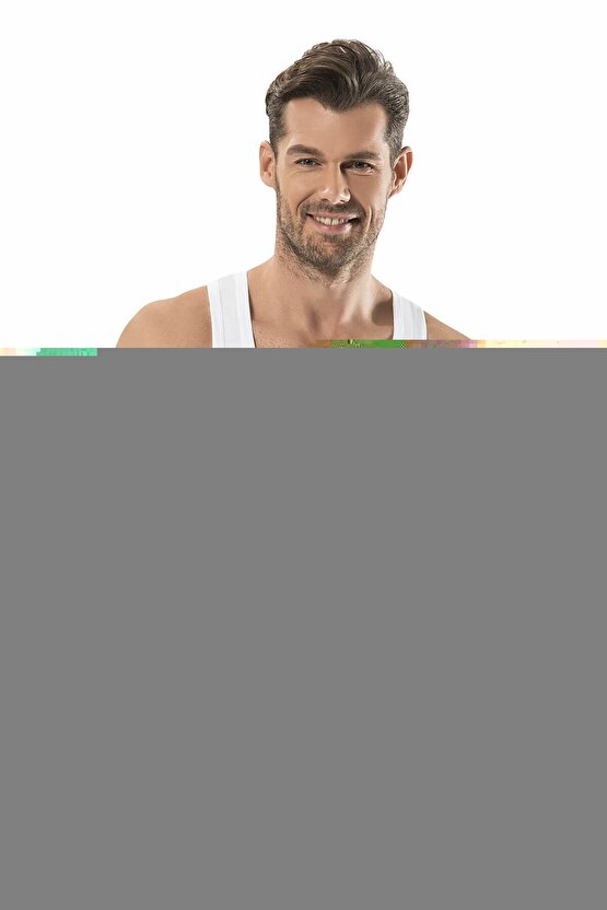 Erkek Askılı Penye Beyaz 6lı Atlet 101