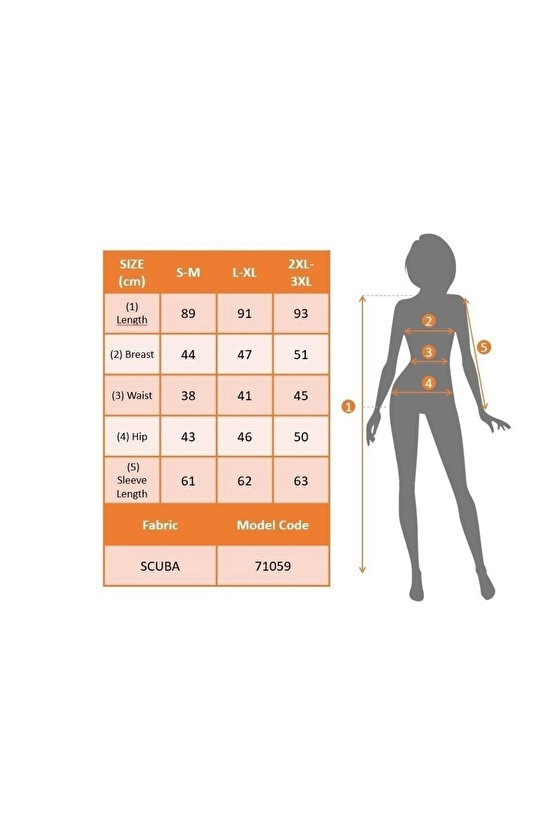 Kadın Uzun Kollu Bisiklet Yaka Scuba Midi Boy Elbise