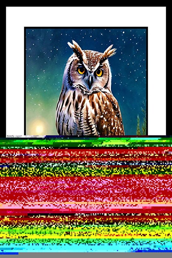 Daldaki Baykuş Digital Art ( ÇERÇEVESİZ - ÇERÇEVE YOKTUR ) ( ULTRA HD ) FOLYO AFİŞ - POSTER