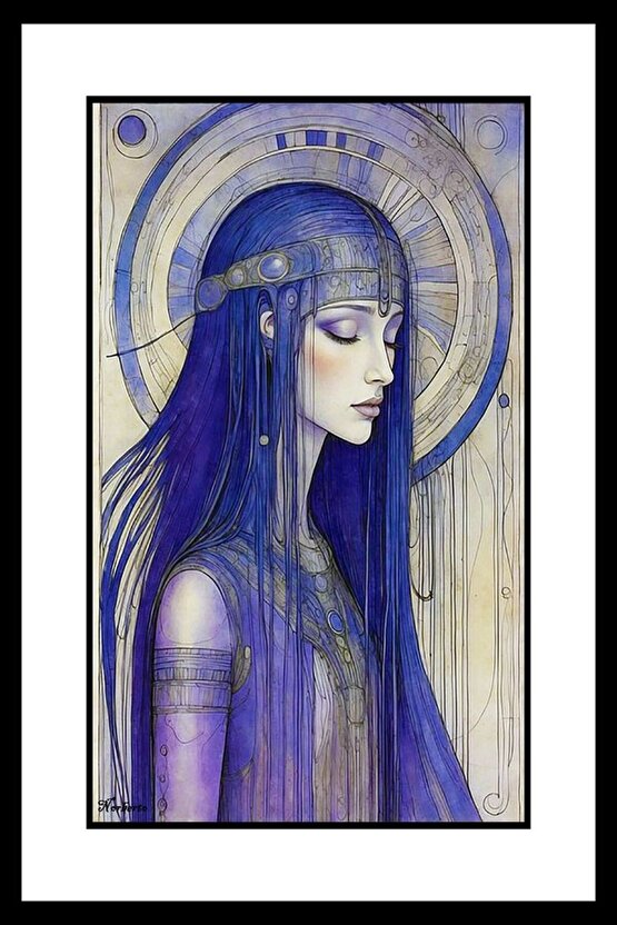 Falcı Kadın Digital Art ( ÇERÇEVESİZ - ÇERÇEVE YOKTUR ) ( ULTRA HD ) FOLYO AFİŞ - POSTER