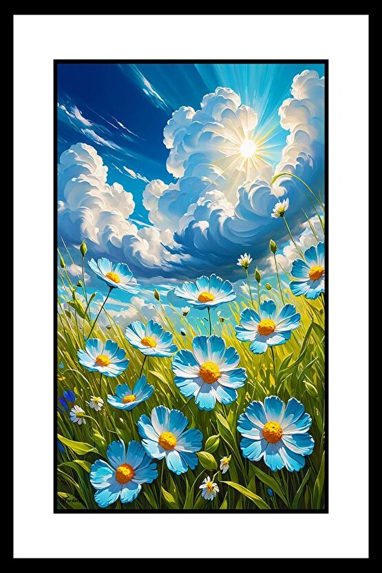 Göğe Açan Çiçekler Digital Art ( ÇERÇEVESİZ - ÇERÇEVE YOKTUR ) ( ULTRA HD ) FOLYO AFİŞ - POSTER