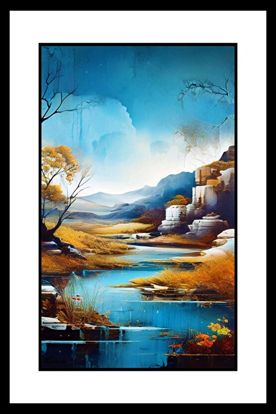 Sonbahar Manzarası Digital Art ( ÇERÇEVESİZ - ÇERÇEVE YOKTUR ) ( ULTRA HD ) FOLYO AFİŞ - POSTER