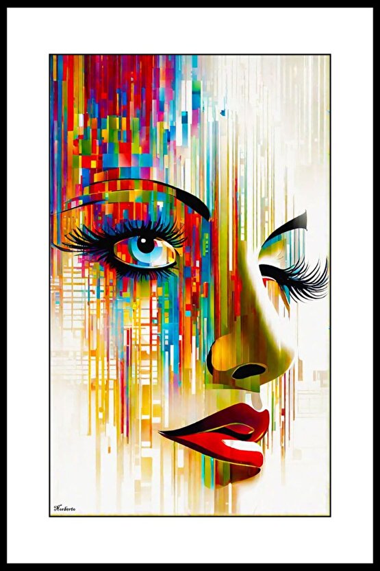 Kederli Kadın Digital Art ( ÇERÇEVESİZ - ÇERÇEVE YOKTUR ) ( ULTRA HD ) FOLYO AFİŞ - POSTER